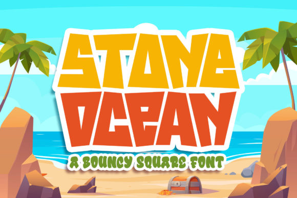 Stone Ocean: Bold Display Font for Kids' Projects