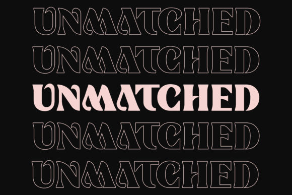 Unmatched: The Bold, Whimsical Display Font for Distinct Creations