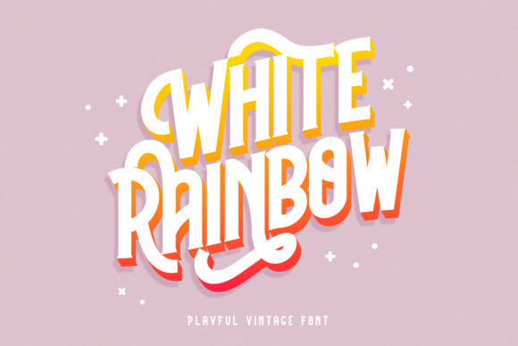 White Rainbow: A Bold Retro Display Font for Modern Creators